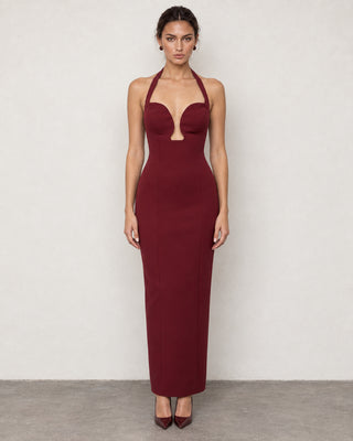 Amarante Burgundy Maxi Dress
