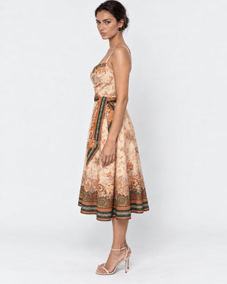 Juliette Ivory Floral Cowl Midi Dress