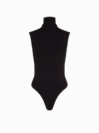 Classic Black Sleeveless Bodysuit