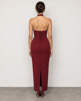 Amarante Burgundy Maxi Dress
