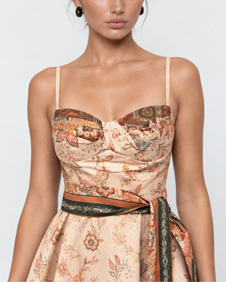 Juliette Ivory Floral Cowl Midi Dress