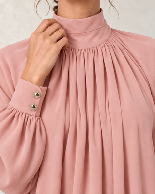 Arven Bubble Pembe Mini Elbise