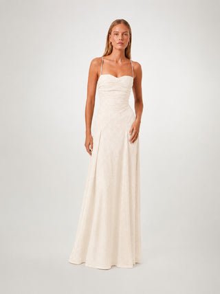 Arabella White Floral Maxi Dress