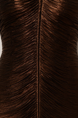 Celestia Brown Maxi Dress