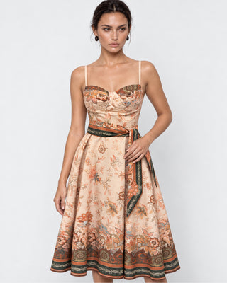 Juliette Ivory Floral Cowl Midi Dress