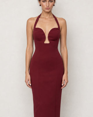 Amarante Burgundy Maxi Dress