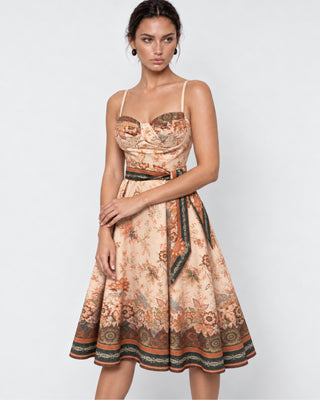 Juliette Ivory Floral Cowl Midi Dress