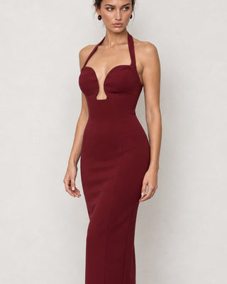 Amarante Burgundy Maxi Dress