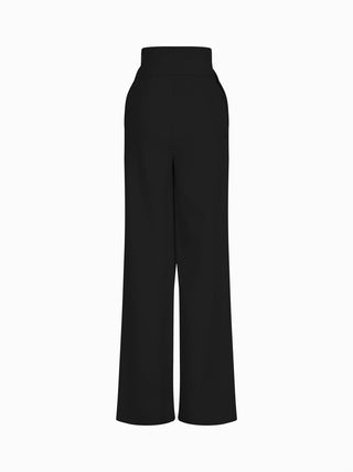 Sheer Elegance High-Waist Wrap Pants