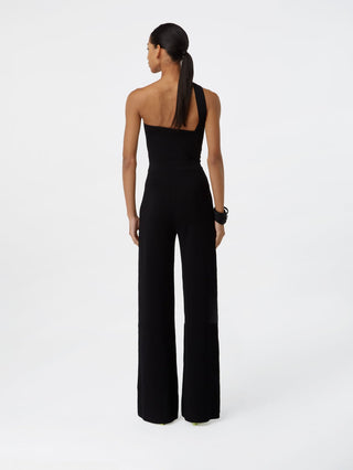 Asymmetric Elegance Black Jumpsuit