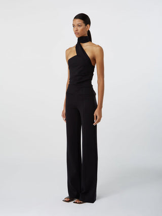 "Elegance Noir One-Shoulder Jumpsuit"