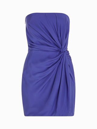 Sapphire Twist Strapless Mini Dress