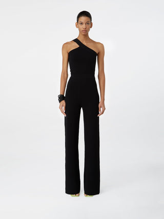 Asymmetric Elegance Black Jumpsuit