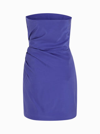 Sapphire Twist Strapless Mini Dress