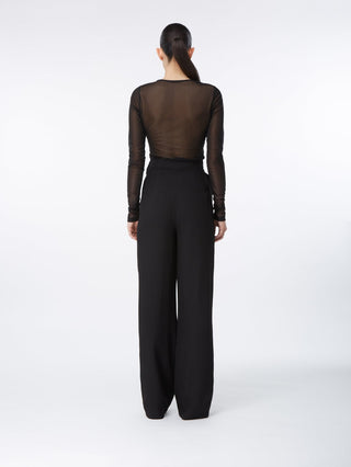 Sheer Elegance High-Waist Wrap Pants