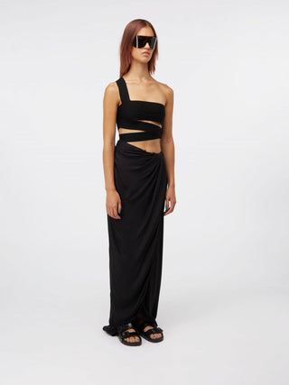 Asymmetric Wrap-Around Crop Top