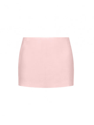 Silk Blush Mini Skirt