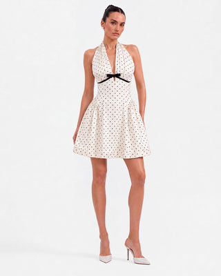 Amélie Ivory Polka Dot Mini Dress