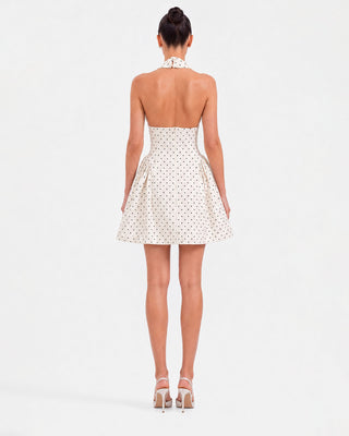 Amélie Ivory Polka Dot Mini Dress