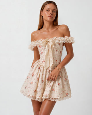 Amelie Floral Lace Mini Dress