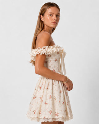 Amelie Floral Lace Mini Dress