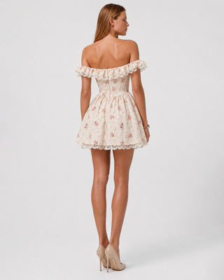 Amelie Floral Lace Mini Dress