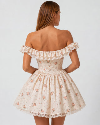 Amelie Floral Lace Mini Dress