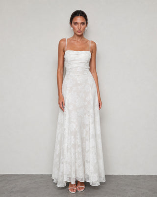 Arabella White Floral Maxi Dress