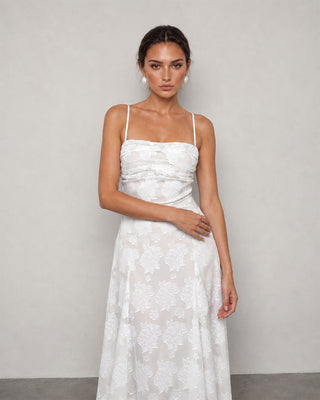 Arabella White Floral Maxi Dress