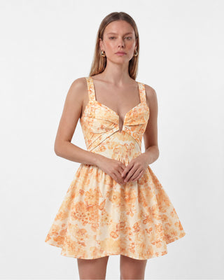 Lilou Floral Orange Mini Dress