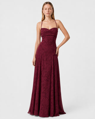 Arabella Burgundy Maxi Dress