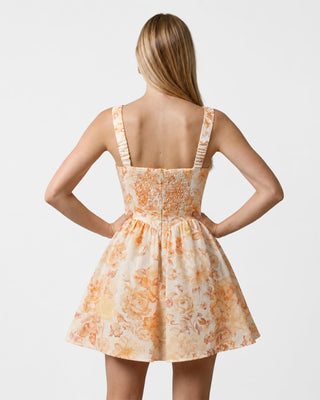 Lilou Floral Orange Mini Dress
