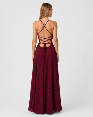 Arabella Burgundy Maxi Dress
