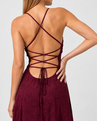 Arabella Burgundy Maxi Dress