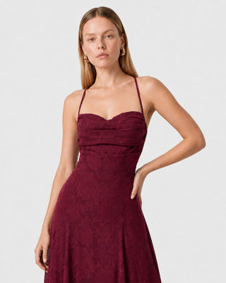 Arabella Burgundy Maxi Dress