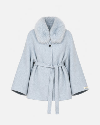Eira Ice Blue Handmade Coat