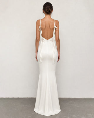 Elvire Lace-Inset Bustier Maxi Dress