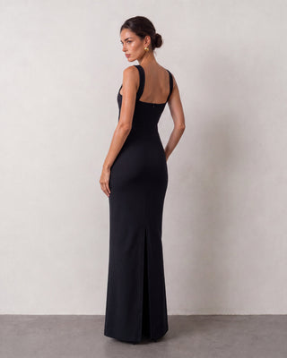 Valeria Black Multi Cut-Out Maxi Dress