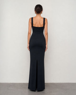 Valeria Black Multi Cut-Out Maxi Dress