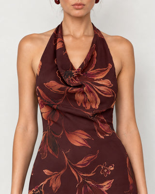 Bloom Burgundy Floral Maxi Dress