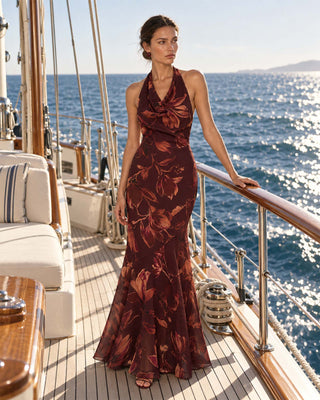 Bloom Burgundy Floral Maxi Dress