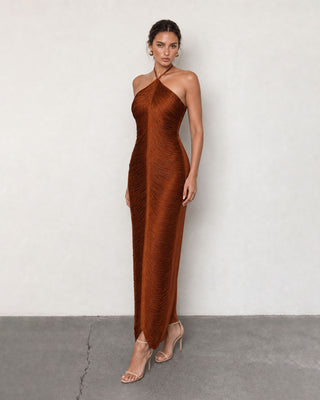 Celestia Terracotta Maxi Dress