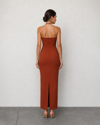 Celestia Terracotta Maxi Dress