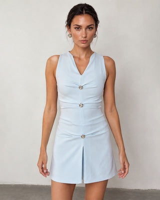 Isolde Baby Blue Mini Dress