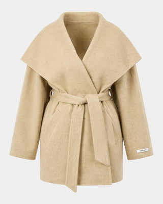 Lara Shawl-Collar Belted Coat