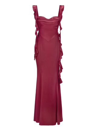 Caroline Dress (Dark Magenta)