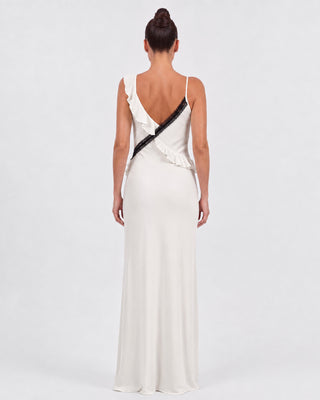 Nina Ivory Ruffle Maxi Dress