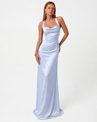 Ocean Baby Blue Maxi Dress