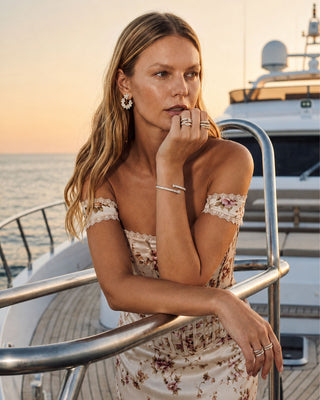 Elera Floral Fildişi Maxi Elbise