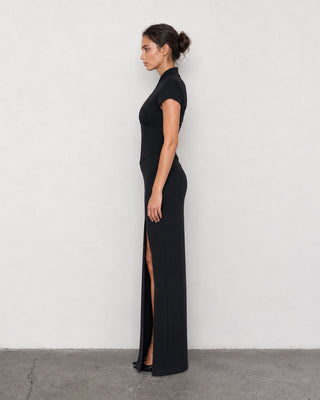 Nadia Corset Keyhole Slit Gown